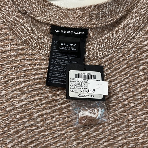 Club Monaco Wool/Cashmere Blend Poncho - Picture 3 of 5